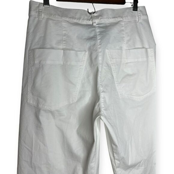AVN Iris Trousers White Pants Buttons Luxury Italian Size‎ 42 Italy, 6 US - Picture 8 of 10